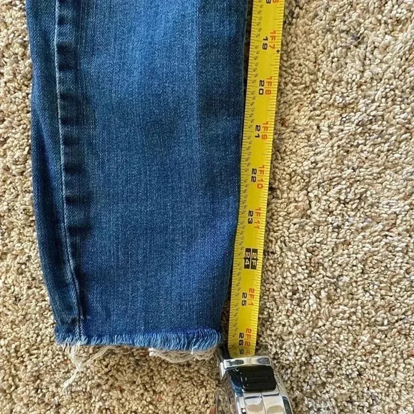 Free people women’s distressed skinny jeans size 26 button fly - Picture 4 of 6